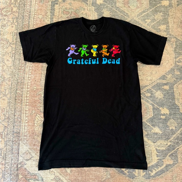 Grateful Dead Black T-Shirt with Dancing Bears - Picture 1 of 2